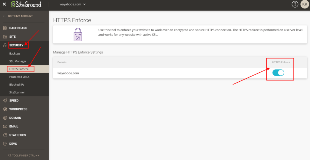 HTTPS Enforce.