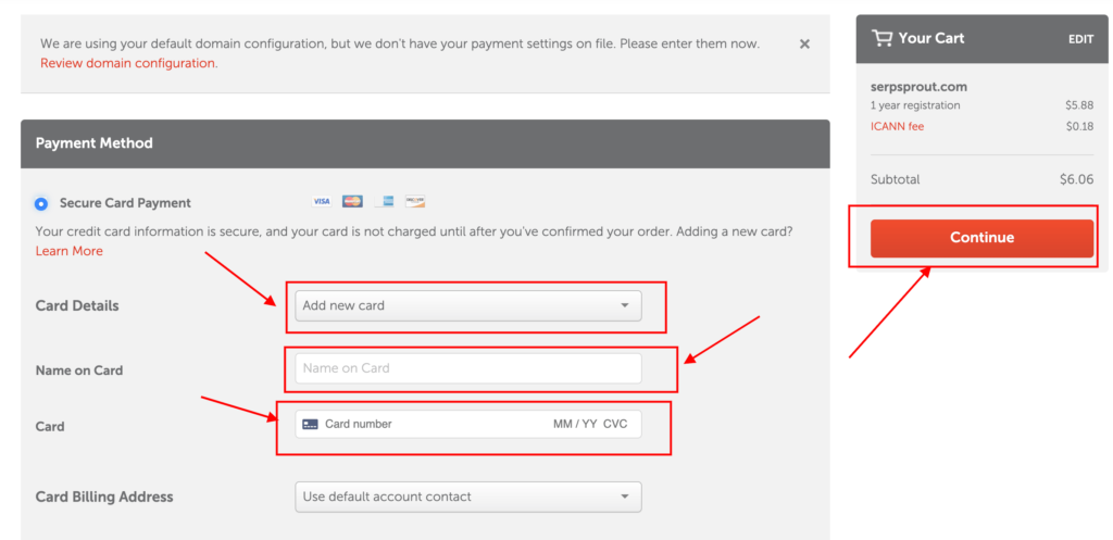 Enter Your Payment Details