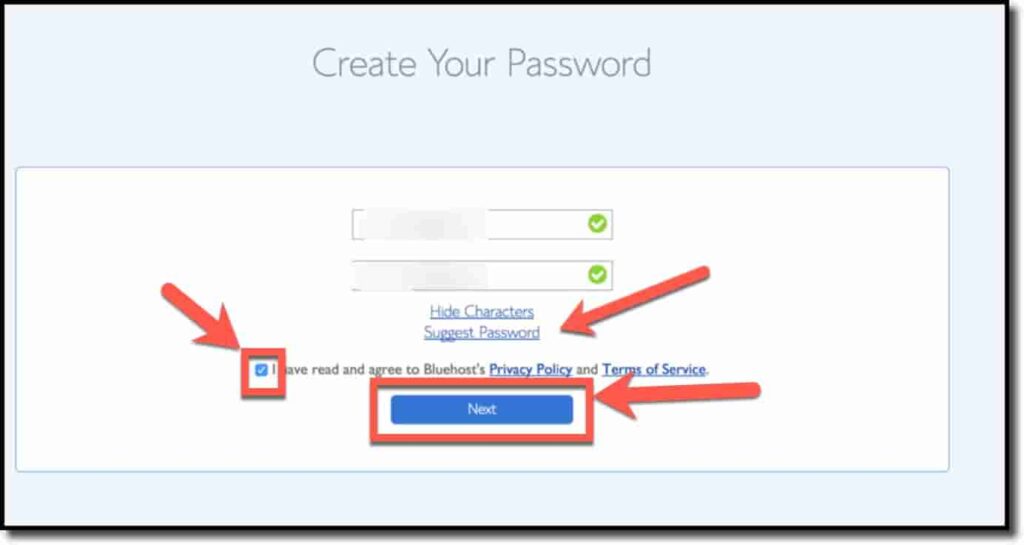 Create your own password.